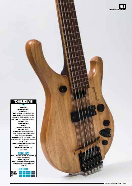Bass Guitar Magazine Review: M1-6S