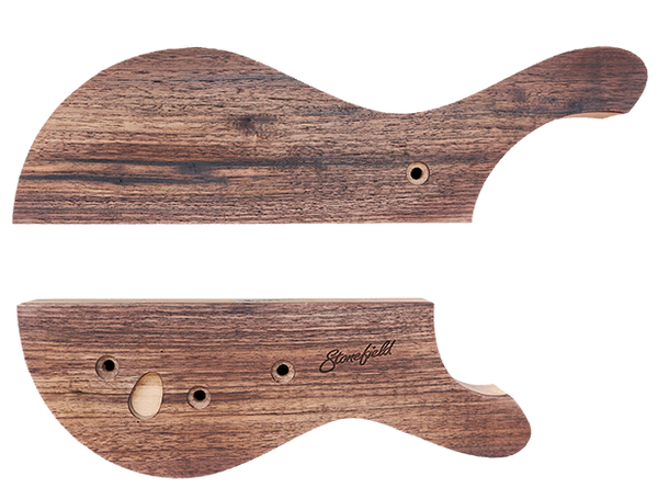 Walnut guitar body top